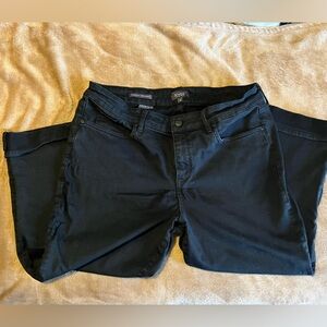 NYDJ Black Denim Capri Size 14 Marilyn Cut